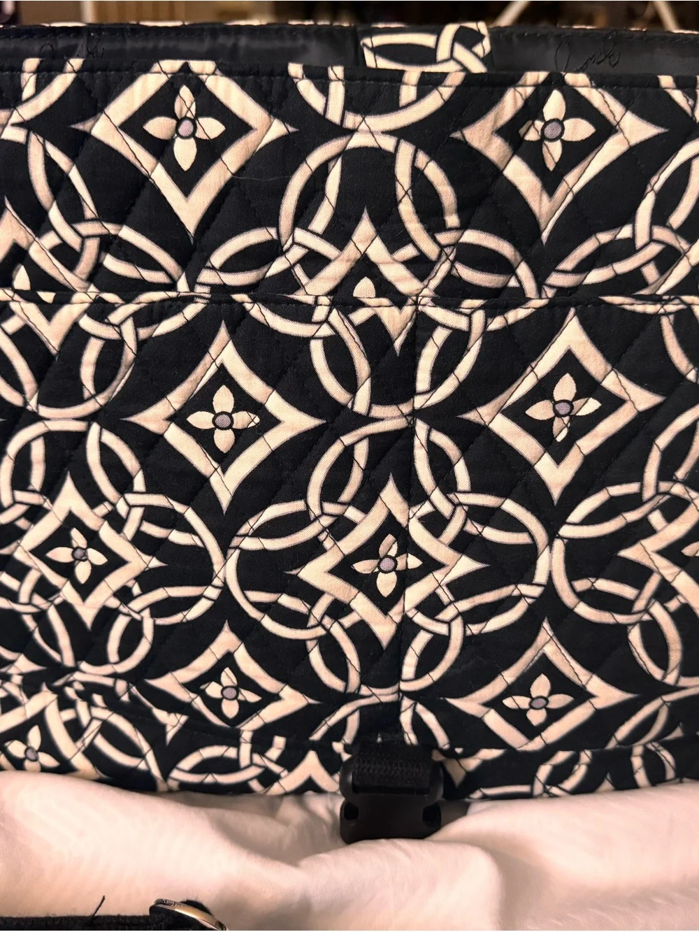 Vera Bradley Black & White Quilted Cosmetic Case